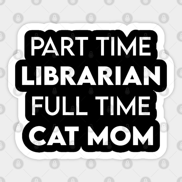 librarian cat Sticker by Elhisodesigns
